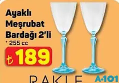 RAKLE AYAKLI MEŞRUBAT BARDAĞI 2'Lİ 255 CC